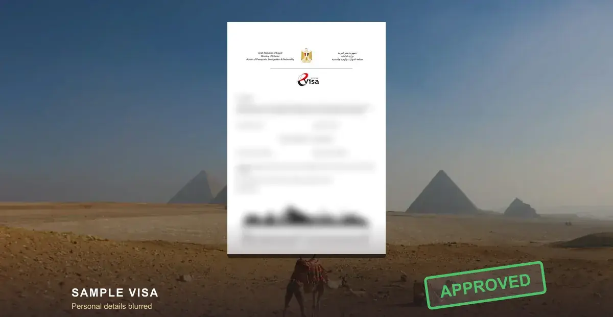 Egypt Sticker Visa