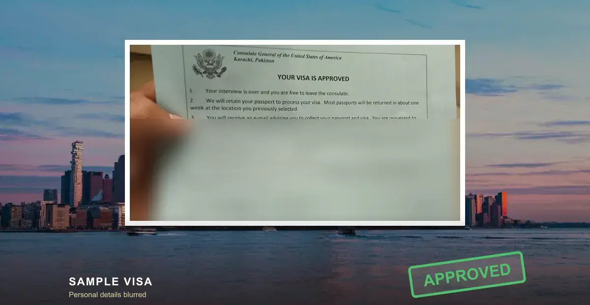 USA Sticker Visa (B1/B2)